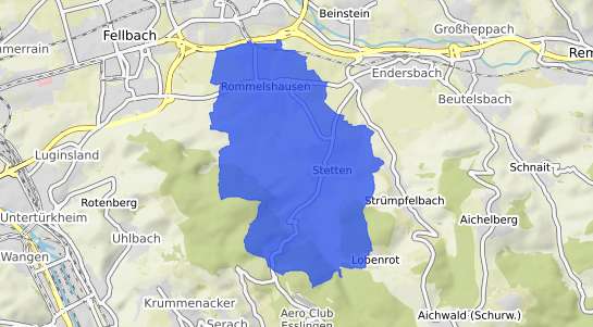 Bodenrichtwertkarte Kernen im Remstal